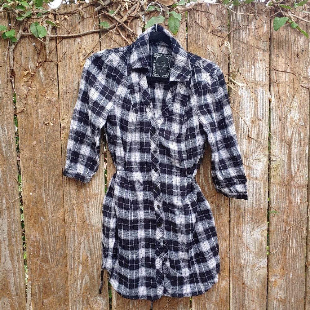 GUESS JEANS PLAID DRESS